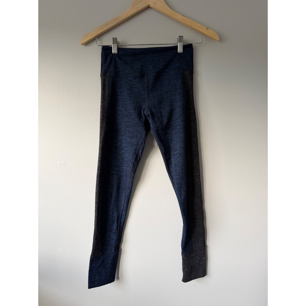 Vuori Rise The Shine Blue Grey Heathered Colorblock High Rise Leggings XS